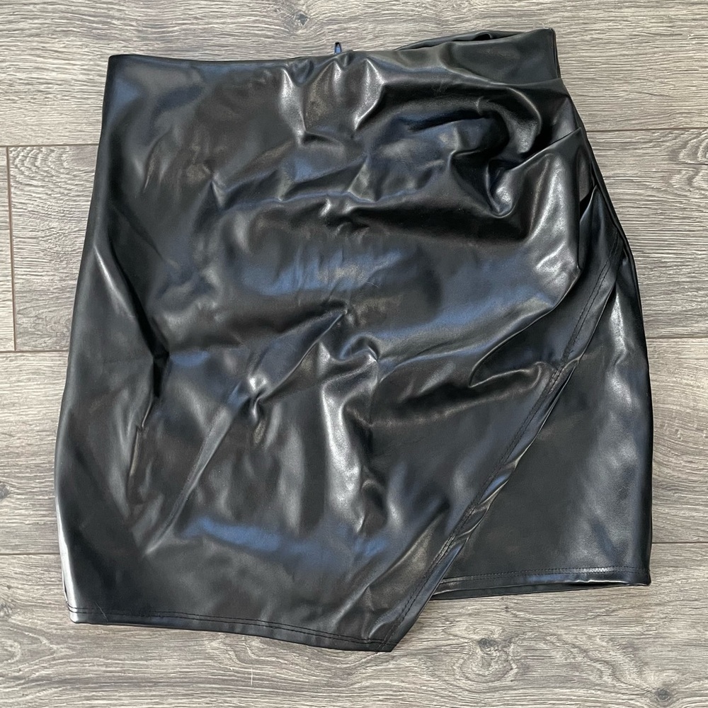 Faux Leather Mini Skirt